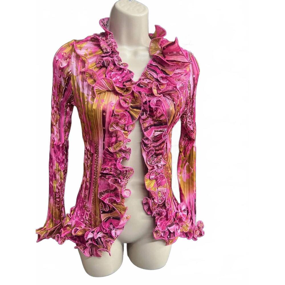 NEW MICHAEL K women's loveless ruffle top in pink